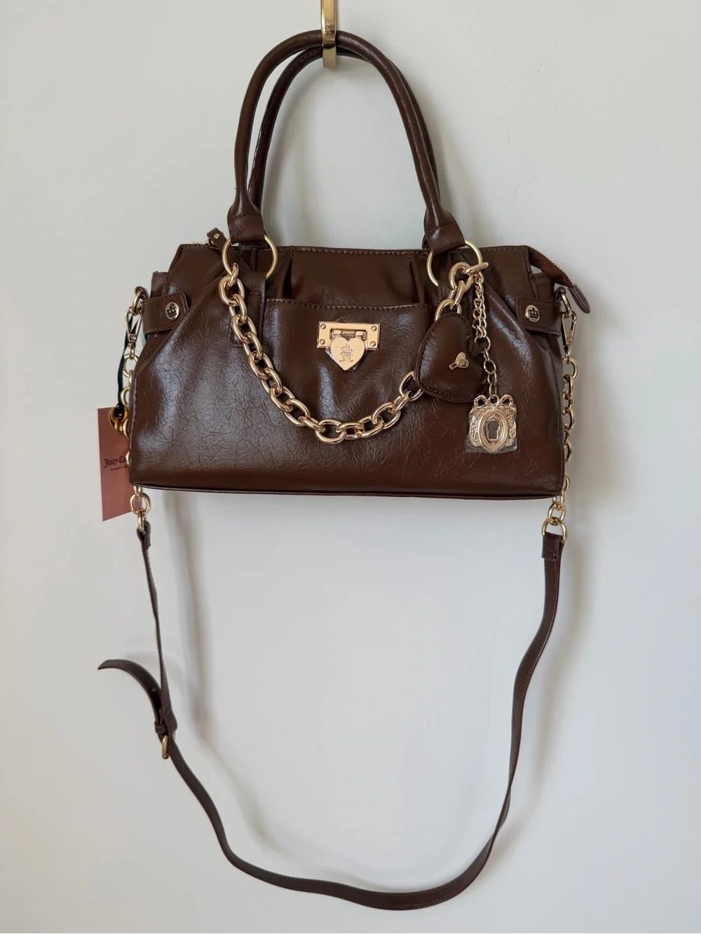 Juicy Couture Brown Satchel bag with Gold hardware